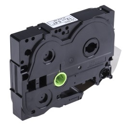 1 pcs - Brother Black on White Label Printer Tape, 8 m Length, 12 mm Width