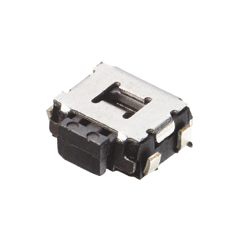 10 pcs - Black Push Plate Tactile Switch, SPST 50 mA @ 12 V dc 1.35mm