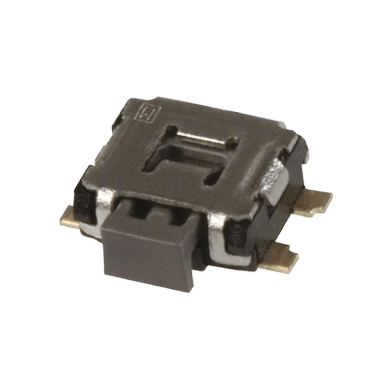 10 pcs - Black Push Plate Tactile Switch, SPST 50 mA @ 12 V dc 1.35mm