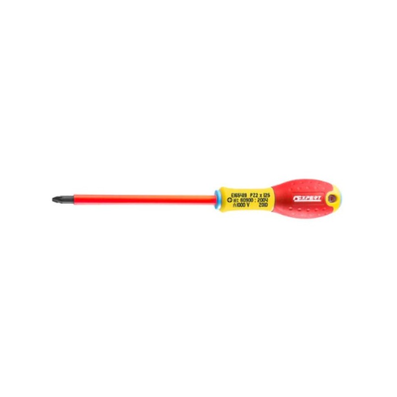 1 pcs - Expert by Facom Pozidriv Insulated Screwdriver, PZ2 mm Tip, VDE/1000V
