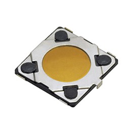 10 pcs - IP67 Black Push Plate Tactile Switch, SPST 20 mA @ 15 V dc 4.3mm Surface Mount