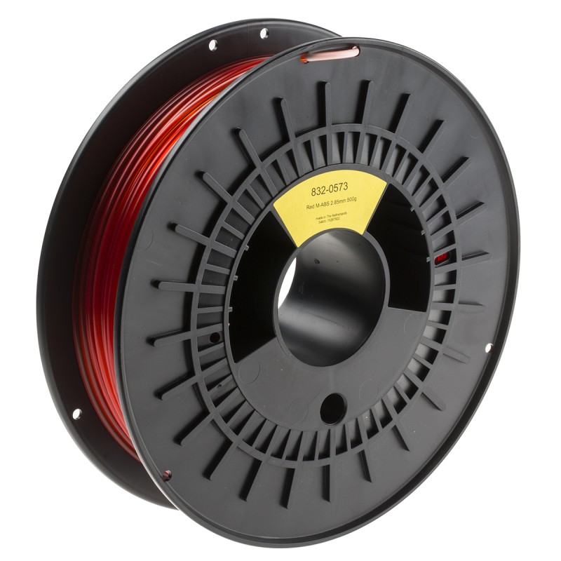 1 pcs - RS PRO 2.85mm Red M-ABS 3D Printer Filament, 500g