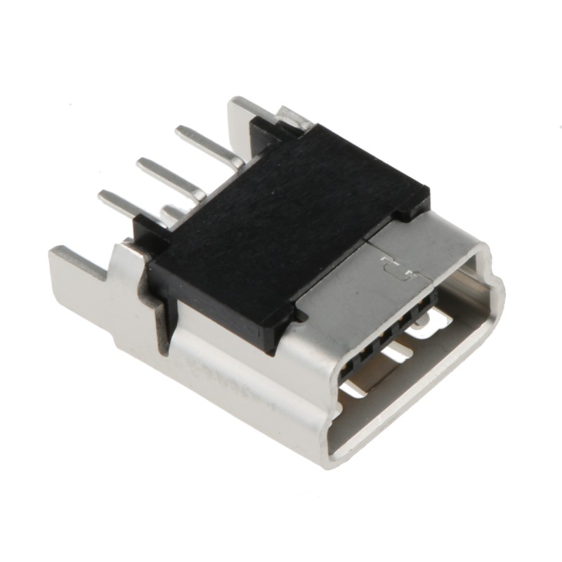 5 pcs - Molex Straight, Through Hole, Socket Type B 2.0 USB Connector