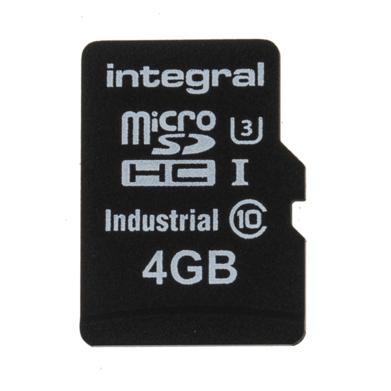 1 pcs - Integral Memory 4 GB Industrial MicroSDHC Micro SD Card, UHS-1