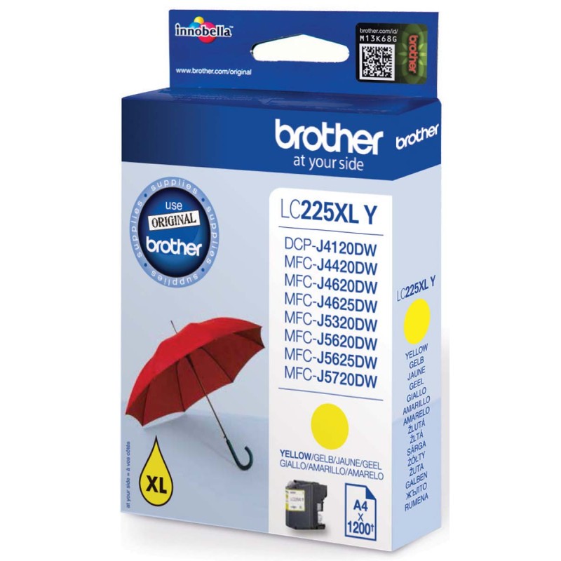 1 pcs - Brother LC225XL Yellow Ink Cartridge