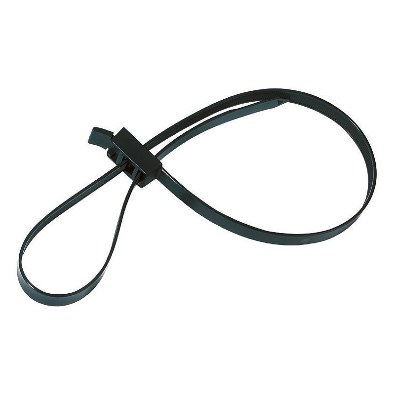1 Bag of 5 - HellermannTyton Cable Tie, Releasable, 750mm x 13 mm, Black Polyamide 6.6 (PA66), Pk-5