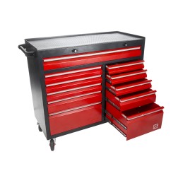 1 pcs - RS PRO 11 drawer Steel Wheeled Tool Chest, 985mm x 450mm x 1085mm