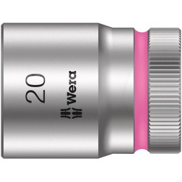 1 pcs - Wera 1/2 in Drive 20mm Standard Socket, 6 point, 37 mm Overall Length