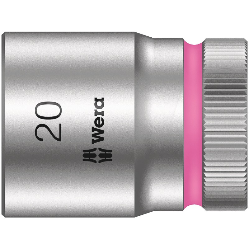 1 pcs - Wera 1/2 in Drive 20mm Standard Socket, 6 point, 37 mm Overall Length