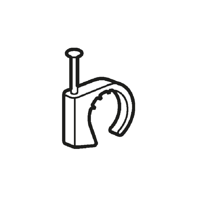 1 Box of 100 - Legrand Grey Cable Clip, 9mm Max. Bundle