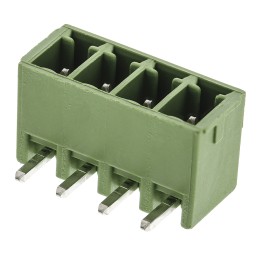 5 pcs - Phoenix Contact 3.81mm Pitch 4 Way Right Angle Pluggable Terminal Block, Header, Through Hole, Solder Termination