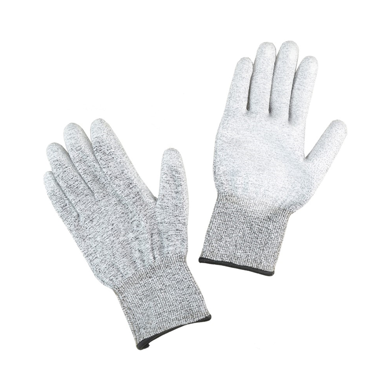 1 pcs : Desco 17131 - Polyethylene Gloves, Non Gendered - Dissipative Small Gray, White Cut Resistance, Static Dissipative