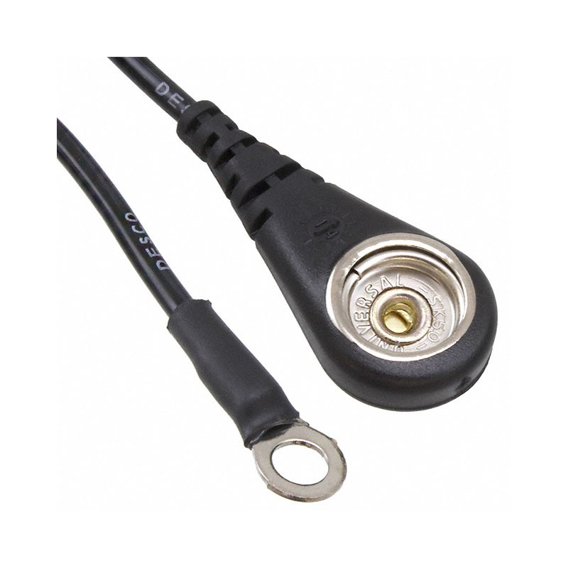 1 pcs : Desco 09818 - Cord (For Mats) 10' (3.05m) 1 MOhms Black