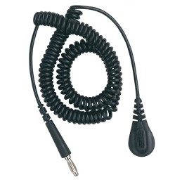 1 pcs : Desco 09480 - Cord (For Wrist Straps) 6' (1.83m) 1 MOhms Black