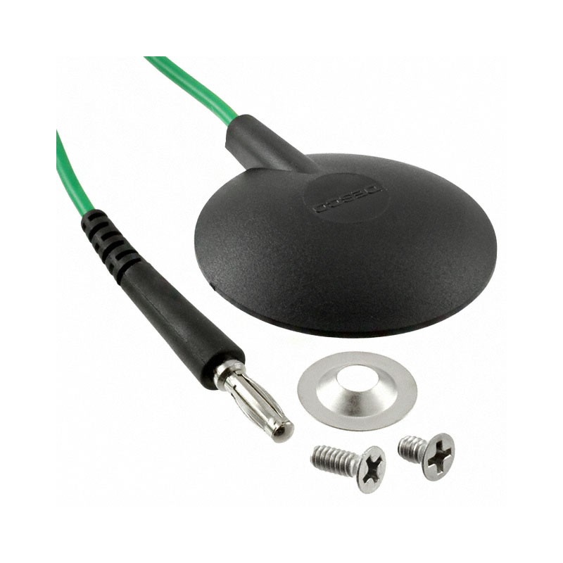 1 pcs : Desco 09816 - Cord (For Mats) 6' (1.83m) Green, Yellow Stripe