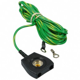 1 pcs : Desco 09820 - Cord (For Mats, Wrist Straps) 10' (3.05m) Green, Yellow Stripe