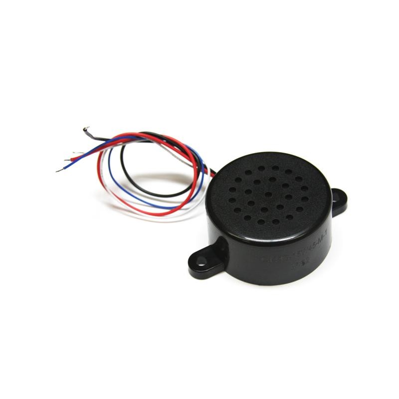 1 pcs : CI44S-15W45-M-1 - Buzzers Indicator, Internally Driven 10 V 60mA 450Hz 65dB @ 10V, 100cm Panel Mount, Flange Wire Leads