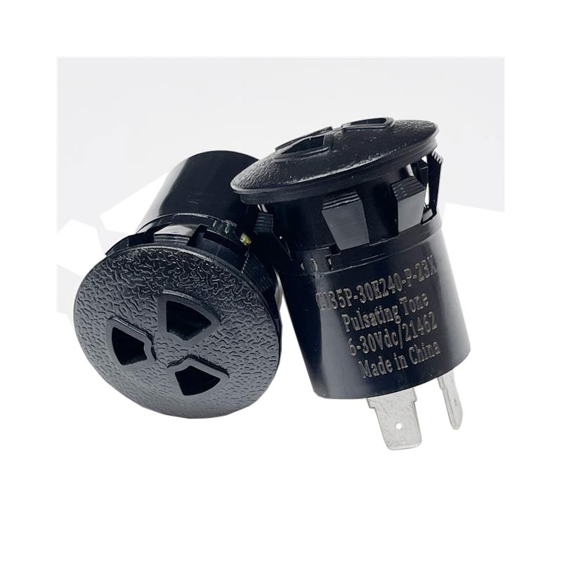 1 pcs : CI35P-30E240-P-23X - Buzzers Indicator, Internally Driven Piezo 12 V 80mA 2.4kHz 75dB @ 12V, 61cm Panel Mount Terminal B