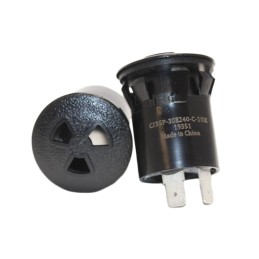 1 pcs : CI35P-30E240-C-10X - Buzzers Indicator, Internally Driven Piezo 12 V 35mA 2.4kHz 71dB @ 6V, 61cm Panel Mount Quick Conne