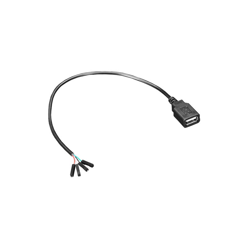 1 pcs : 4449 - Cable Assembly USB A Female Receptacle to Cable (Round) with Jumper Sockets (4) 0.98' (300.0mm)