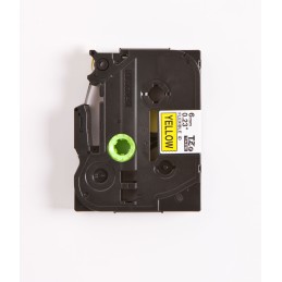 1 pcs - Brother Black on Yellow Label Printer Tape, 8 m Length, 6 mm Width