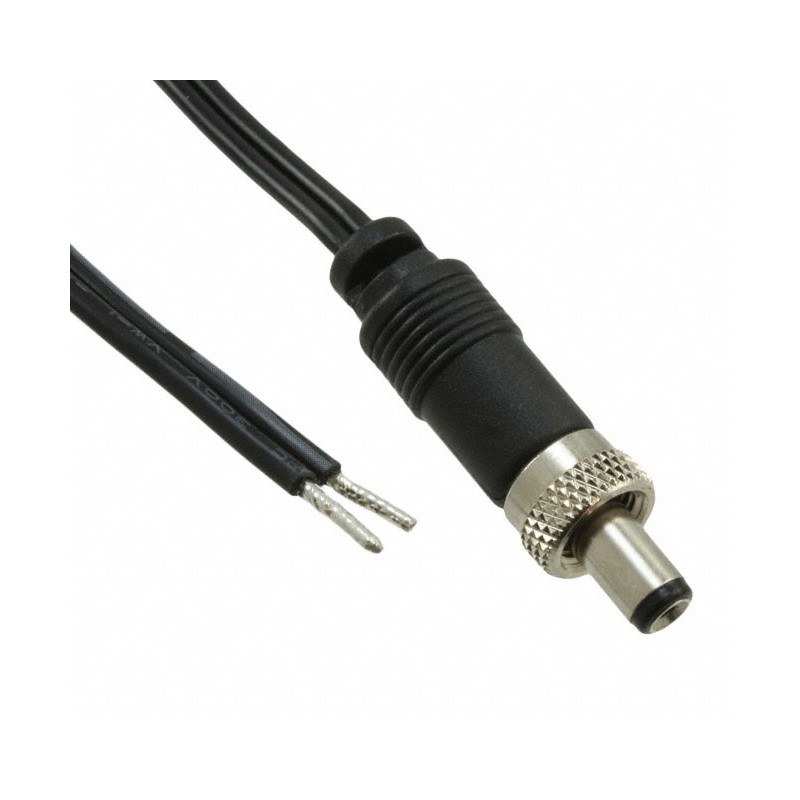 1 pcs : CL91106F0A00(R) - Cable Assembly 2.1mm ID, 5.5mm OD Plug, Thread Lock, to Wire Leads Flat 6.0' (1.83m)