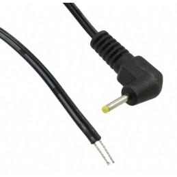 1 pcs : CA-2196 - Cable Assembly 0.7mm ID, 2.35mm OD Plug, Right Angle to Wire Leads Flat 6.0' (1.83m)