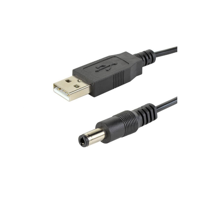 1 pcs : CBL-UA-P6-1 - Cable Assembly Barrel Plug - 2.5mm ID, 5.5mm OD to USB A Male Plug 3.28' (1.00m)