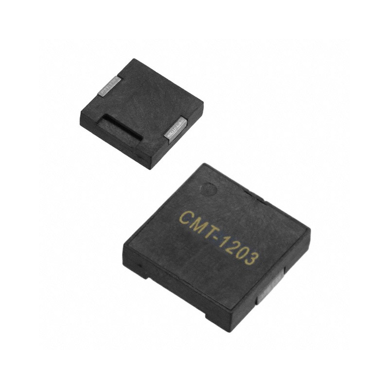 1 pcs : CMT-1203-SMT-TR - Buzzers Transducer, Externally Driven Piezo 5 V 5mA 4kHz 81dB @ 5V, 10cm Surface Mount Solder Pads