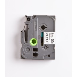 1 pcs - Brother Black on Clear Label Printer Tape, 8 m Length, 9 mm Width