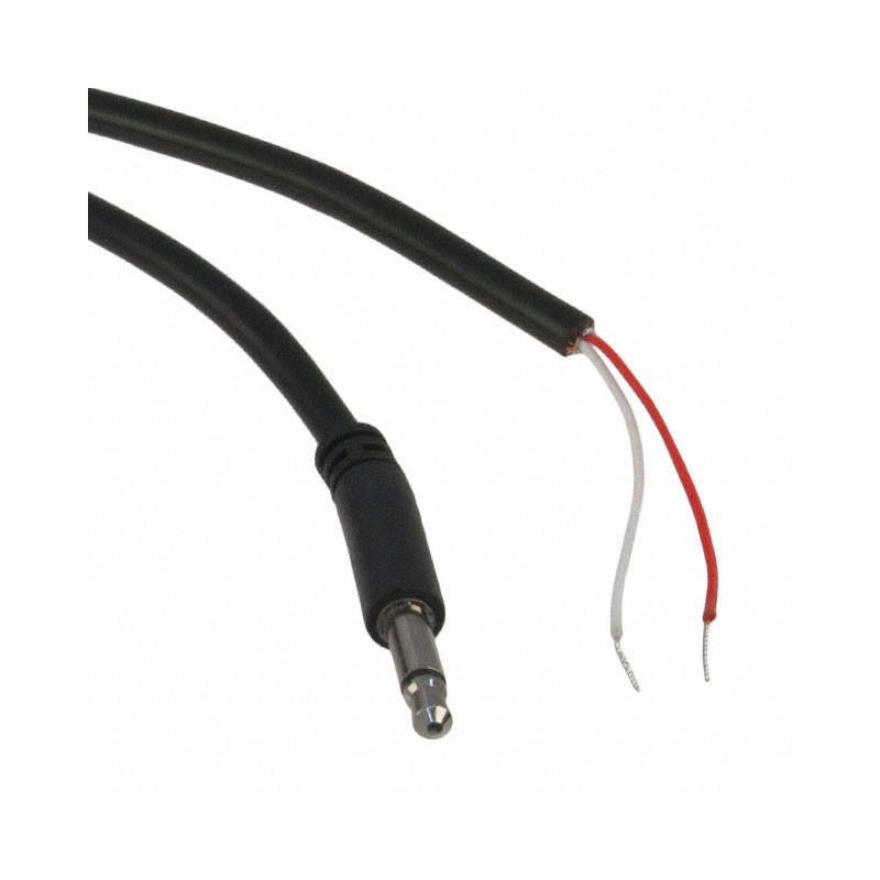 1 pcs : 10-00344 - Cable Mono Phone Plug, 3.5mm (1/8') To Cable (Round) 6.0' (1.83m)