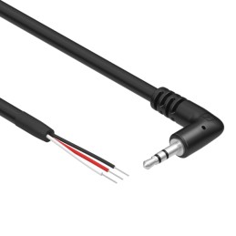 1 pcs : 10-02142 - Cable Stereo (3 Conductor, TRS) Phone Plug, 2.5mm, Right Angle To Cable (Round) 3.0' (91.44cm)