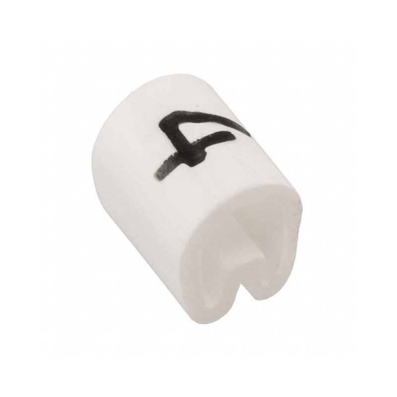 1 pcs : EC0384-000 - WIRE MARKER PUSH ON 4.5MM WHITE