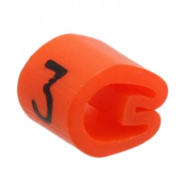 1 pcs : EC0787-000 - WIRE MARKER PUSH ON 4.5MM ORANGE