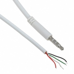 1 pcs : 10-00332 - Cable Stereo (4 Conductor, TRRS) Phone Plug, 3.5mm (1/8') To Cable (Round) 6.0' (1.83m)