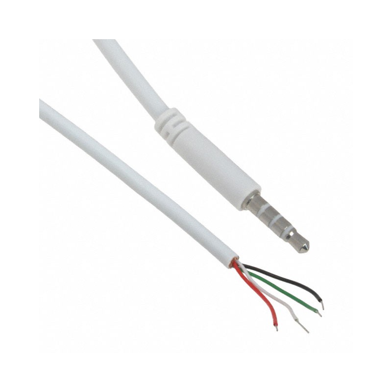 1 pcs : 10-00332 - Cable Stereo (4 Conductor, TRRS) Phone Plug, 3.5mm (1/8') To Cable (Round) 6.0' (1.83m)