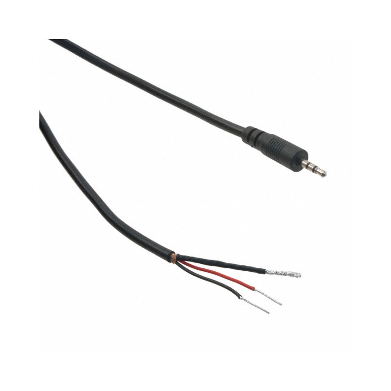 1 pcs : CA-2203 - Cable Stereo (3 Conductor, TRS) Phone Plug, 2.5mm To Cable (Round) 6.0' (1.83m)