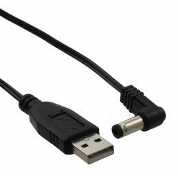 1 pcs : 10-00246 - Cable Assembly Barrel Plug, Right Angle - 2.5mm ID, 5.5mm OD to USB A Male Plug 6.00' (1.83m)