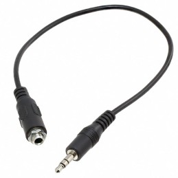 1 pcs : 3319 - Cable Stereo (3 Conductor, TRS) Phone Jack, 3.5mm (1/8') To Phone Plug, 3.5mm (1/8') 1.1' (33.02cm)