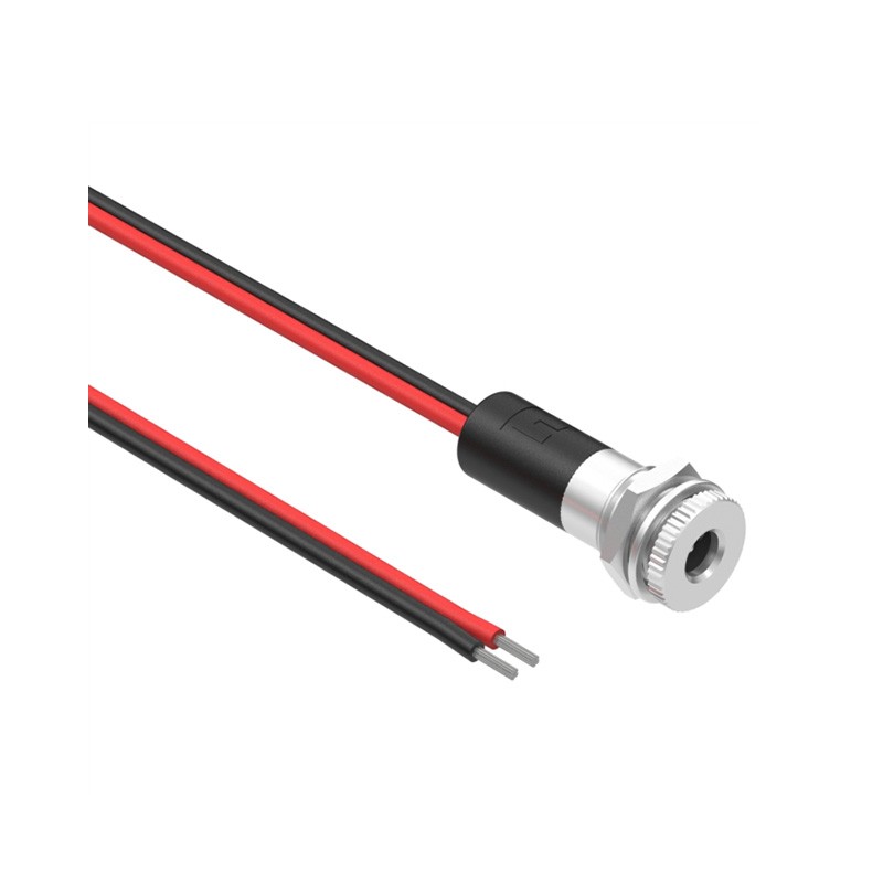 1 pcs : 10-02877 - Cable Assembly 1.7mm ID, 4.75mm OD Jack to Wire Leads Flat 1.00' (305.00mm)