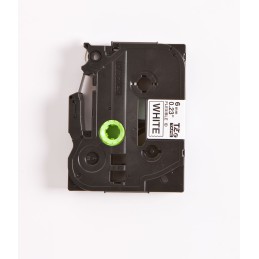 1 pcs - Brother Black on White Label Printer Tape, 8 m Length, 6 mm Width