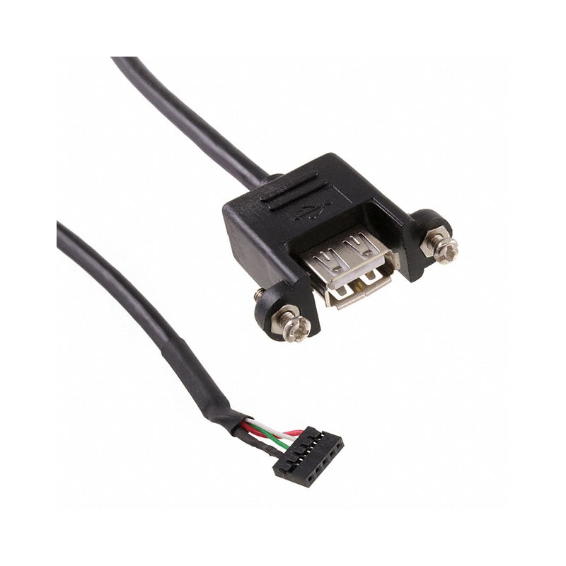 1 pcs : U024-003-5P-PM - Cable Assembly USB A Female Receptacle to Rectangular 5 pos Header 3.00' (914.4mm)