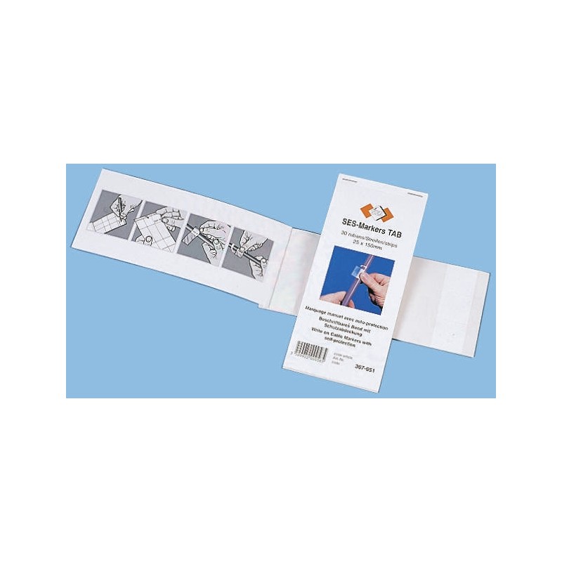 1 Pack of 5 - SES Sterling Adhesive Cable Marker Book, White, Pre-printed '9', 8 - 16mm Cable