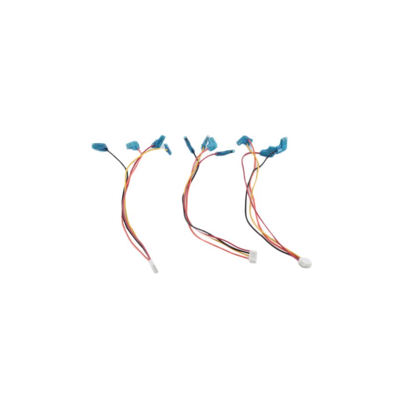 1 pcs : BRB-0002 - Cable Assembly Rectangular 04 pos Socket to Quick Connect 0.187' (4.7mm) and Quick Connect 0.250' (6.3mm) 0.8