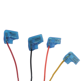 1 pcs : BRB-0002 - Cable Assembly Rectangular 04 pos Socket to Quick Connect 0.187' (4.7mm) and Quick Connect 0.250' (6.3mm) 0.8