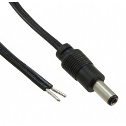 1 pcs : CA-2186 - Cable Assembly 2.5mm ID, 5.5mm OD Plug to Wire Leads Flat 6.0' (1.83m)