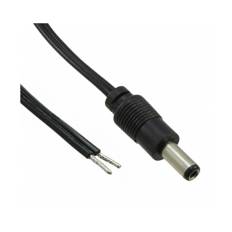 1 pcs : CA-2186 - Cable Assembly 2.5mm ID, 5.5mm OD Plug to Wire Leads Flat 6.0' (1.83m)