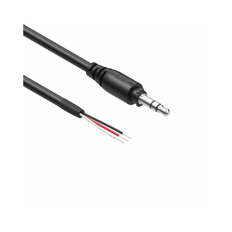 1 pcs : 10-03405 - Cable Stereo (3 Conductor, TRS) Phone Plug, 3.5mm (1/8') To Cable (Round) 3.0' (91.44cm)