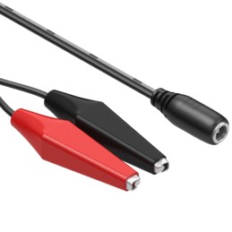 1 pcs : 10-02460 - Cable Assembly Barrel Jack - 2.1mm ID, 5.5mm OD to Alligator Clips (2) 1.00' (304.8mm)