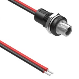 1 pcs : 10-03672 - Cable Assembly 2.1mm ID, 5.5mm OD Jack to Wire Leads Flat 1.00' (305.00mm)